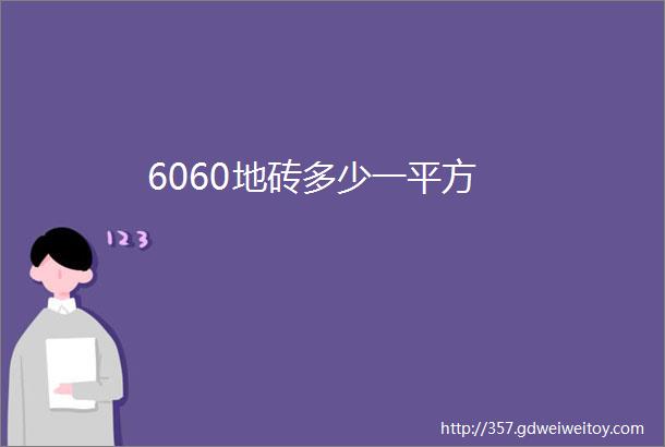 6060地砖多少一平方